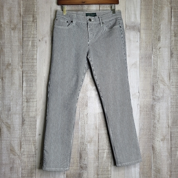 LRL Ralph Lauren Stripped Pants. Modern Straight 6P Petite. - Picture 1 of 12